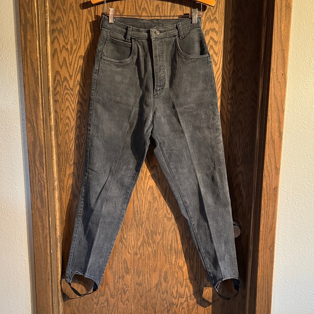 vintage roper black Denim Jeans w/stirrups